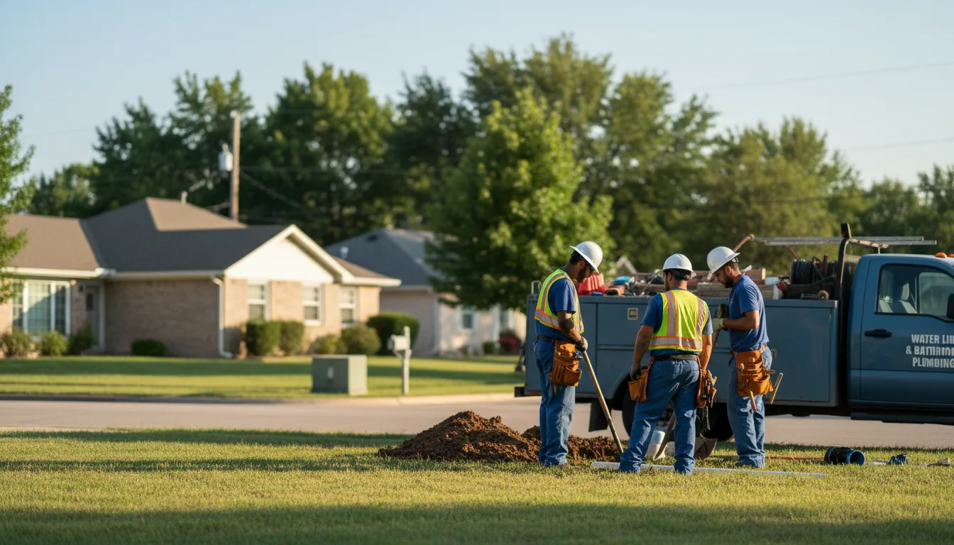 Residential water line and bathroom plumbing service in Jamestown, NC